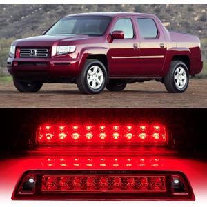 Third 3rd Brake Light LED for 2006-2014 Honda Ridgeline, High Mount Rear Brake Lights Assembly for 06-14 Ridgeline, Waterproof Center Cab Lamp Stop Light (RED)