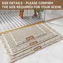 Waffle Bath Mat, Boho Bathroom Rugs Extra Soft and Absorbent Non Slip Washable Bath Rug, Rubber Backed Bathroom Floor Mat Outside Shower Mat, 17x24