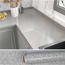 VEELIKE Granite Countertop Contact Paper for Countertops Peel and Stick Waterproof Grey Marble Contact Paper Wide 32''x118'' Adhesive Removable Countertop Covers Peel and Stick for Kitchen Bathroom
