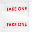 9.1" x 11.6" Outdoor Take One Brochure Holder Waterproof Wall Mount Literature Permit Box with Lid Screws Clear Acrylic Document Holder Fits Letter Size A4 Flyers Booklets Pamphlets (TAKE ONE WHITE)