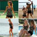 HUNTFAMI Tankinis Swim Suits for Women Two Piece 2025 Womens Bathing Suits Holiday Beachwear Women with Boyshorts (XL)