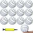 Poen 12 Pcs Inflatable Volleyball 8 Inch Water Pool Volleyball with Pump Sports Blow up Beach Balls for Adults Teenagers Outdoor Summer Swimming Pool Game Party Favors