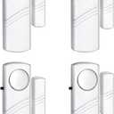 Security Door Window Alarm, Wireless Sensor Door Window Burglar Alarm, Door Alarms for Kids Safety, Easy Installation Doorbell Alarms for Office House Window Pool (4 Pack)