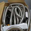 Garden Hose Metal 125FT, Stainless Steel Heavy Duty Water Hose With 10 Function Nozzle, No-Kink, Tough & Flexible, Sturdy and Lightweight, Rust Proof for Yard, Outdoor, RV