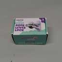 Door Lever Lock (2 Pack)  Prevents Toddlers from Opening Doors  Easy One-Hand Operation for Adults  Durable ABS with 3M Adhesive Backing  No Tools Needed for Install (White)