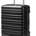 Lekesky 16 Inch Carry On Luggage Airline Approved, Hard Shell Suitcase with TSA Lock, Lightweight Spinner Wheels Durable ABS Compact Carry-On for Travel Weekend Trips Men Women, Black