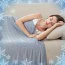 AmyHomie Cooling Blanket,90"x90"Queen Size,Summer Blankets with Double Sided Cold Effect, Arc-Chill Q-Max>0.5 Cool Fiber, Breathable Lightweight Blankets for Hot Sleepers Night Sweats (Grey)