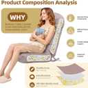 Rocking Chair Cushion - Chenille Fabric, High-Density Sponge, Durable Comfort Non-Slip Bottom Tufted Seat Pads with Ties, ChenillePink, 44x19x4 inch