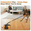 Suction Cup Dog Toy & Chew Toy for Aggressive Chewers - Interactive Tug of War Toy with Steel Rope for Large & Medium Dogs, Unbreakable Pull Toy for Mental Stimulation & Boredom Relief