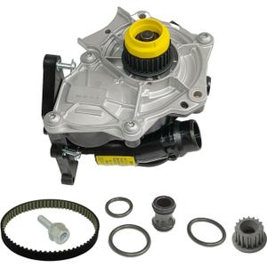Engine Water Pump with Belt Fit for Volkswagen Jetta Tiguan Audi A4 Q7 Thermostat Housing Assembly # 06K121011B