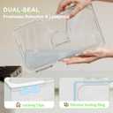 Chilled Serving Tray & Portable Party Platter with Lid, 8 Compartment Food Organizer for Road Trips, Picnics, Beach, Modern Snackle Box Container