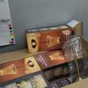 Liliful 8 Pcs Cordless Table Lamp Rechargeable Touch LED Small Gold Portable Battery Operated USB-c Desk Lamp 3 Color Dimmable for Bedroom Living Room Dining (Gold,Rose Style)