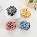 4Pcs Checkered Satin Hair Claw for Women, Multicolored Scrunchies Hair Ties for Teens, Fashion Hair Bands Hair Bow Ropes Ponytail Holders Hair Accessories