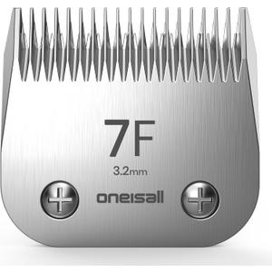 oneisall Professional Dog Grooming Clippers Replacement Blade, Ultra Edge Dog Clipper Blade Constructed of Carbonized Steel, Resists Heat & Rust with Long-Lasting Sharp Edges(7FC)