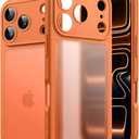 Design for iPhone 17 Pro Max Phone Case - Shockproof Military Grade Drop Protection, Protective Hard Back Slim Translucent Matte Case for iPhone 17 Pro Max 6.9'', Frosted Orange