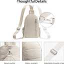TOPEAST Sling Bag for Women, Anti-Theft Crossbody Bag with RFID Blocking & Water Bottle Holder for Travel, Water-resistant