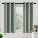 NICETOWN Sage Green Room Darkening Curtains 54 Inches Long 2 Panels for Living Room, Bedroom, Nursery Summer Thermal Insulated Blackout Drapes Grommet Noise Reducing Window Treatment, W40