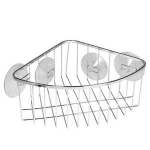 interDesign Suction Corner Shower Basket in Chrome