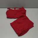 OMKAGI 2 Piece Workout Sets for Women Padded Tank Tops Flare Leggings Pilates Outfits(M,502-Burgundy)