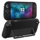 DaierTek Silicone Case for Switch 2(2025) Black Soft Rubber Cover Protector Anti-Scratch Grip Design for Switch2 and Joy-con Anti-Scratch Anti-Slip