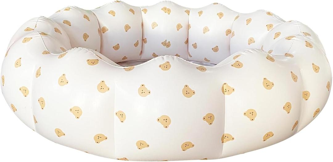 Inflatable Baby Pool, Portable Paddling Baby Swimming Pool for Toddlers Ages 0-3 Years Girls and Boys, Indoor& Outdoor, Garden and Backyard Summer Water Party, 35.4x9.8 in (Bear Head)