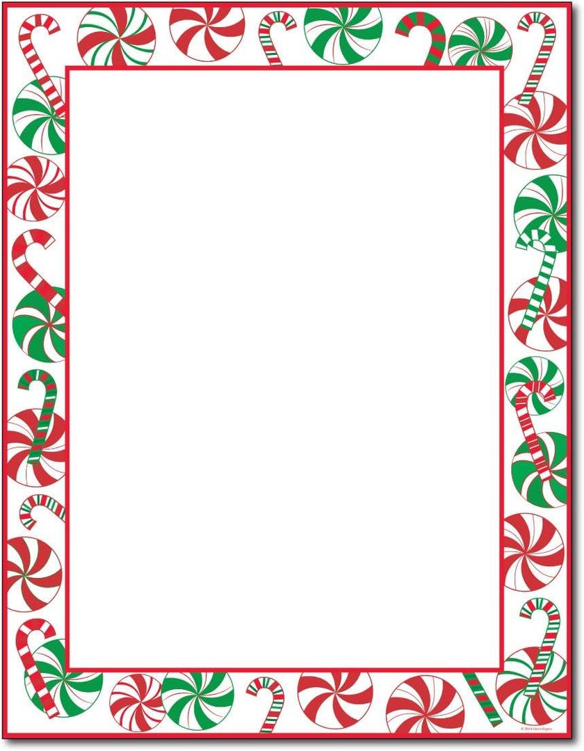 Great Papers! Peppermint Party Holiday Letterhead Stationery, 8.5" x 11", Printer Compatible, 80 sheets (2014062)