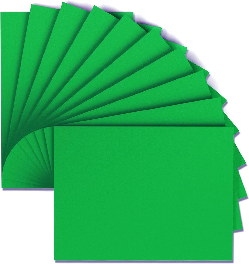 MEARCOOH Green Foam Sheets Crafts 9x12 Inch 2mm Eva Color Craft Foam Paper for Crafts Project Preschoolers Classroom Scrapbooking DIY Cosplay(10 Sheets)