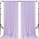 MYSKY HOME 10ft x 7ft Curtains Backdrop Curtains for Parties Light Purple Background Curtains Drapes Wedding Curtains Stage Curtains Rod Pocket Drapes Backdrop for Baby Showers, 5ft x 7ft, 2 Panels