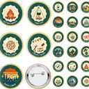 18 Pcs Camping Bachelor Party Badge Set Bachelorette Camp Party Favors Last Trail Before the Veil Bachelorette Gift Bride Buttons for Camping Bridal Shower Team Bride Accessories