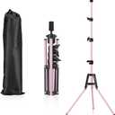 Pet Baby Mannequin Head Stand, Adjustable Wig Stand, Reinforced Metal Mannequin Head Stand for Cosmetology Hairdressing Training, Pink