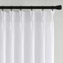 Memory Trained Pinch Pleated Curtains 80 Inches Long, Viral Linen Pinch Pleat Sheer Curtains with Ring Hooks&Clips for Track System Living Room, White Light Filtering Privacy Curtain 2 Panel Set