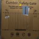 Cumbor 29.7-48" Baby Gate for Stairs, Mom's Choice Awards Winner-Dog Gates for Doorways, Auto Close Safety Pet Gate for Dogs Indoor, Easy Install Pressure Mounted Child Gate with Walk Thru Door, Gray