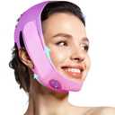 JUSRON V-Line Mask Chin Up Mask Face Strap, Soft Silicone Chin Strap V Shaped Face Mask, Jaw Exerciser 23-27 Inches (Cherry Pink)