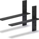 Free Hanging Countertop Support Bracket 18" Lx2.5 W 2 Pack Hidden Floating Wall Bracket 3/8" Thick Heavy Duty Shelf Bracket for Floating Bars,Bench Seats,Vanities