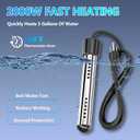 BSEED Portable Shower for Camping with Immersion Water Heater, 6000mAh Rechargeable Camping Shower with Intelligent LED Display, Outdoor Shower for Hiking, Travel, Pets & Car Washing, Wartering Plants