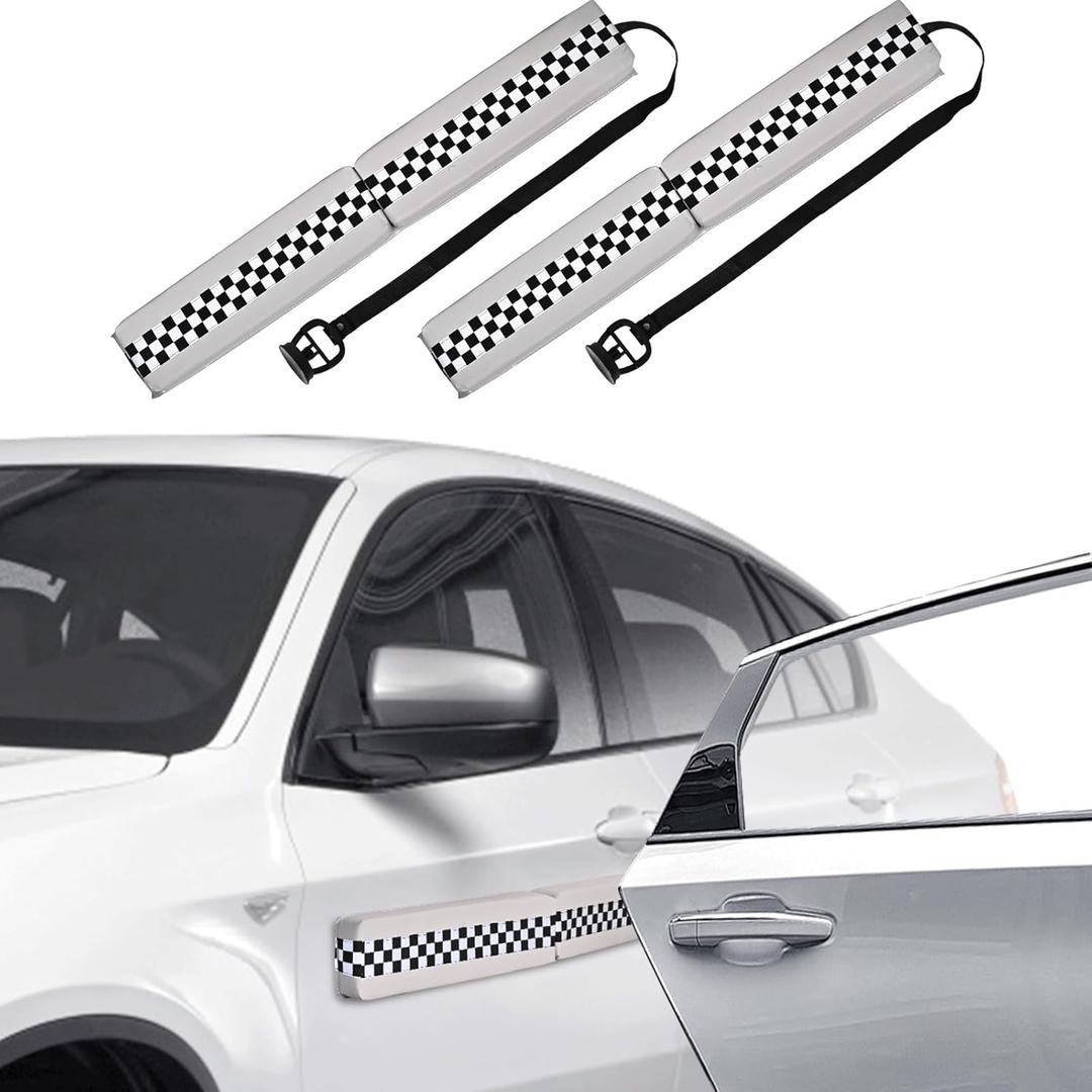 Magnetic Car Door Dent Protector for Non-Aluminum Door Removable Soft Cushion Magnetic Car Door Protector to Prevent Scratches and Dent Damage- Silver Gray 2 Pack