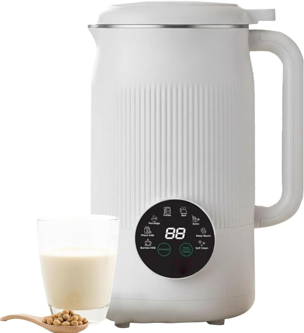 Juicer, Nutripour - The 8-in-1 Multifunction Nut Milk Maker, 42oz Blender Maker 140 Heating & 8h Keep Warm, 12h Delay, Boil Water & Self-Cleaning (1pc)