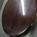 Slow Close Wood Toilet Seat, Quick-Release (Round, Dark Brown)