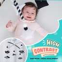 Montessori Mobile Baby for Crib (TINITIGIES) - Black and White Mobile Give Visual Stimulation to Engage Your Newborn - Baby Crib Mobile for Boys & Girls - Baby Mobile for Crib (Geometry)