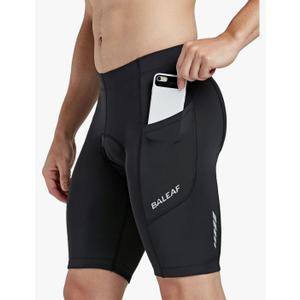 baleaf Men's Padded Bike Shorts Cycling Road Biking Riding Bicycle Cycle Wear Pockets UPF 50+ MTB Accessories Tights XL