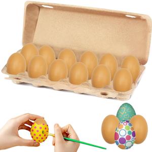 Smooth Brown Wooden Easter Eggs, Perfect for Easter Crafts, Dcor and Egg Hunts, 2.3" Inches (24-Pack)