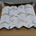 MOFIT Peel and Stick Backsplash for Kitchen,3D Wall Panel Peel and Stick Tile Self Adhesive Backsplash for Bathroom Tile Stickers Diamond (10Sheets,White Gold)