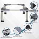 Kokorona Washing Machine Stand Mini Fridge Stand with 4 Strong Feet (11-12.2in High), Adjustable Refrigerator Base Multi-Functional Washer Dryer Pedestals, Max Load 330lbs