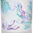Culver Decorated Frosted DOF Double Old Fashioned Glass, 13.5-Ounce, Gift Boxed Set of 2 (Sealife)