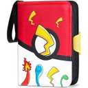Card Binder for Cards Collection, 4-Pocket Card Sleeves Binder with 440 Card Pockets, TCG Trading Cards Holder with 55 Pages Removable Sleeves and Zipper