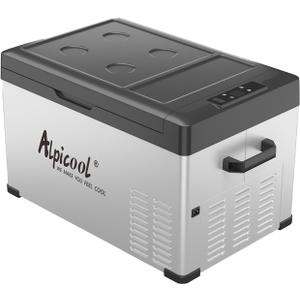 Alpicool C30 Portable Car Freezer, 12 Volt Refrigerator, 32 Quart(30 Liter) Fast Cooling 12V Car Fridge, Car Cooler for RV, Truck, Camping, Outdoor -12/24V DC and 100-240V AC (26.7 Liter)