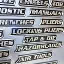 12 Pack of Magnetic Toolbox Labels, 3D-Printed Tool Box Labels, General Tool Box Organize Accessories, Reusable Labels (Black)