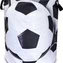 Soccer Laundry Basket Ball Foldable Oxford Cloth Funny Tote Bag Laundry Hamper Clothes Storage Bucket Organizer For Bathroom/Laundry Storage/Bedroom 18.9x16.5 In