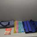 American Mahjong Set,166 Quality Acrylic Tiles with Colorful Prints, 4 All-in-One Color Rack/Pushers, Complete Mahjong Game Set with Floral Blue Carrying Bag