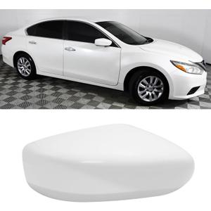 Moonlinks Compatible with Nissan Altima 2013 2014 2015 2016 2017 2018 Mirror Cover Replacement, White Mirror Cap Trim Without Turn Signal Light for Right Passenger Side